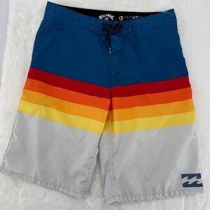 Billabong Board Shorts Mens 28 Platinum Striped‎ Recycler Originals Trunks